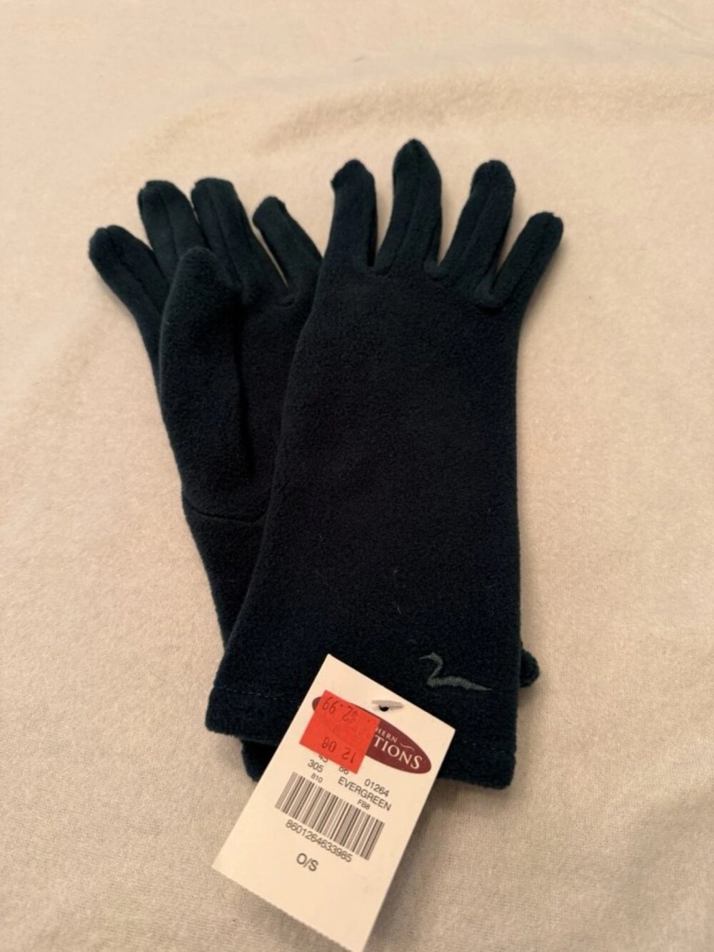 Northern Reflections Women’s Fleece Gloves Evergreen Green O/S NWT Loon Lo